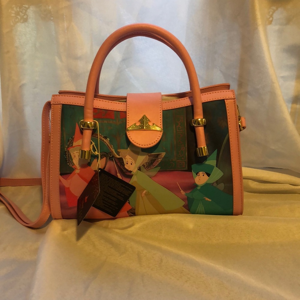NWT Disney sleeping beauty loungefly purse/cross body bag